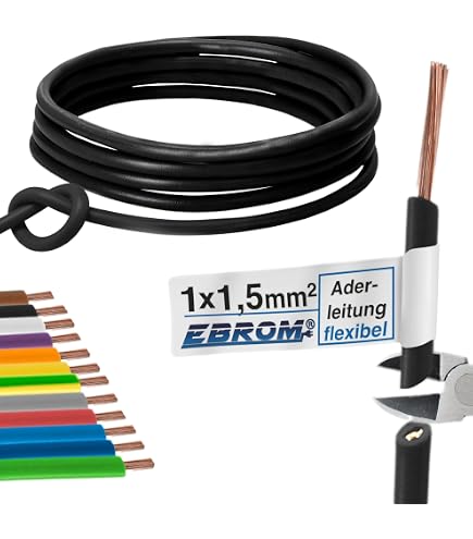 AUPROTEC Câble Batterie Auto 50mm² - Fil Électrique Rouge/Noir - Longueur 1m à 10m