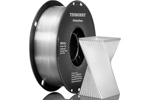 ‎TINMORRY Filament PETG 1.75 mmm, TINMORRY Szybki filament PETG-Eco do druku 3D, Kompatybilny z większością drukarek 3D FDM, 1 KG 1 szpula, Przezroczysty