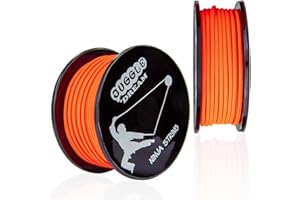 Juggle Dream Ninja Corde Diabolo Professionnelle, Ficelle pour Baguettes de Diabolo, Tissage Ultra-Serré et Une Finition Lisse, Orange Fluo (10 m)