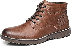 STK TOP STAKA TOP STAKA Men's Boots, Leather Lace Up Winter Shoes for Work, Travel, Business, Casual Shoes