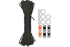 Dondeen Paracord 4mm x 30m/60m, Paracord 550 Nylon Fallschirmschnur Paracord Schnur mit 7 Kernsträngen Reißfest und Langlebig