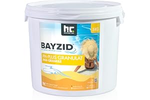 HÖFER CHEMIE BAYZID® pH Plus Granulé – 1 x 5 kg pour Augmenter Le pH de l’Eau de Piscine – Dissolution Rapide, Facile à Utiliser