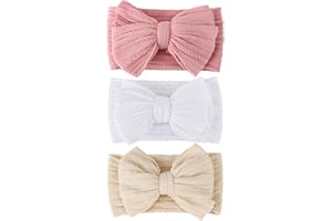 AQOKKA Baby Bows Headbands Nylon Baby Girl Headbands Newborn Hairbands Toddler Hair Accessories for Girls Infant Kids