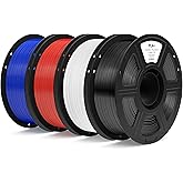 ELEGOO PLA+ Filament 1.75 4kg Black White Red Blue | PLA Plus for 3D Printer, Dimensional Accuracy +/- 0.03mm, 3D Filament Sp
