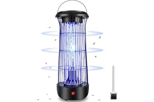 Zanzariera Elettrica, EUQQZU Lampada Antizanzare Elettrica 12W 1200V Antizanzare Elettrico Luce UV, Lampada per Zanzare Trappola per Mosche Falene, Zanzare, Insetti Mosche della Frutta per Interni