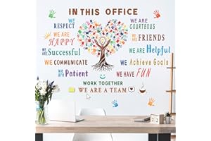 wondever Office Inspirational Wall Decal Quotes Motivational Lettering Office Teamwork Peel and Stick Wall Art Stickers for Office Classroom Home Decor