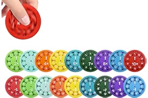 Gxdamxz Mathe Fidget Spinner, Rechenwirbel Montessori für Interaktives Lernen Multiplizieren/Division/Addition/Subtraktion, 18 Stück