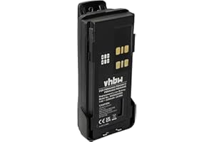 vhbw 1x batteria compatibile con Motorola DP4800, DP4601, DP4600, DP4401, DP4801 radio (3350mAh, 7,4V, Li-Ion) + clip