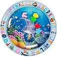 Jestilo Tummy Time Water Mat for Baby, Inflatable, Infant and Toddler Baby Play Mat Sensory Toy for Early Development Activities, Age 3 to 12 Months (Blue, Dolphin)