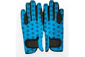 EQUESTIFIED Youth Equestrian Gloves with STAR Design for Girls & Boys Children Gloves All Weather Outdoor Sports Gloves Horse Riding