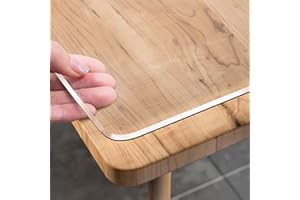 Zhaomi Copritavolo in PVC Trasparente, Tovaglia Trasparente Inodore E Antibatterica Spessa 1,5 Mm, Pellicola Protettiva per Tovaglia Impermeabile, Adatta per Tavoli da Pranzo (80x130cm/31x51in)