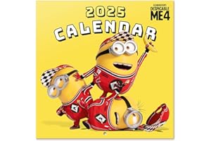 GRUPO ERIK Calendario 2025 pared GRU Mi Villano Favorito 4 - Calendario pared, Planificador mensual: Con espacio para anotar e Ilustraciones (30x30 cm)