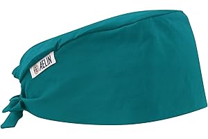 AELIN Calot De Bloc Calot Médical Cheveux Courts Unisexe 100% coton (Vert turquoise)
