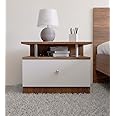NEUDOT Pico BST | Engineered Wood | Bedside End Table with 1 Drawer Storage | Night Stand for Bedroom Living Room Home | Premium Craftmanship | Leon Teak Finish | DIY(Do-It-Yourself)