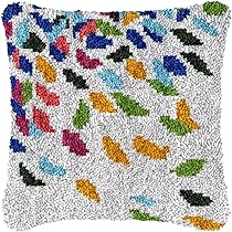 DIY Knüpfkissen Set - Wolf Im Schnee Design Zum Selbermachen 43x43cm