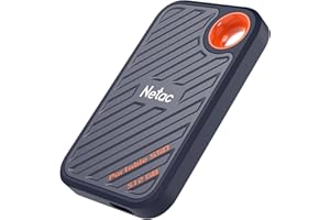 Netac ZX20 512GB Extreme 512GB SSD NVMe Portatile USB 3.2-C Fino a 2000MB/s in Lettura Resistente alla Polvere