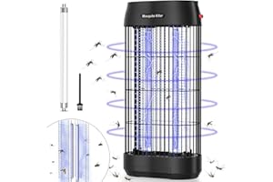 MJUM Zanzariera Elettrica Doppia Faccia,Lampada Antizanzare Elettrico 16W 1800V Insetticida con Luce Interno Trappola Antizanzare,Sicura Adatto per Giardino,Interno,Una Lampadina di Ricambio