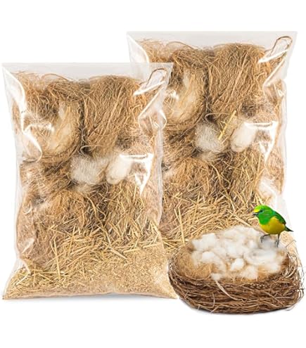 Juta Per Canarini Materiale Nidificazione Uccelli - Mistura Seta E Cotone Per Nidi Di Pappagalli E Canarini Nido Uccelli Seta Cotone