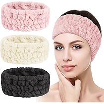 KEYRI 6 Pezzi Fascia e Polsini Skincare, Fascia Capelli Donna Fascia per Capelli Trucco