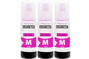 ‎SUPPLY GUY SupplyGuy Tinte kompatibel mit Epson 104 Magenta für EcoTank ET-2710 ET-2711 ET-2712 ET-2714 ET-2715 ET-2720 ET-2721 ET-2726 ET-2810 ET-2815 ET-2820 ET-2821 ET-2825 ET-2826 ET-4700 ET-4800 (3 x 70ml)