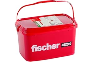 fischer DuoPower 6x30, pratico secchio con 3.200 tasselli universali, potenti tasselli a 2 componenti, tasselli in plastica per il fissaggio su cemento, mattoni, pietra, cartongesso UVM.