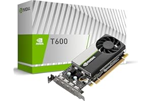 PNY NVIDIA T600 Professional Graphic Card 4GB GDDR6 PCI Express 3.0 x16, Single Slot, 4x Mini-DisplayPort, 8K Support, Ultra-quiet active fan, VCNT600-PB
