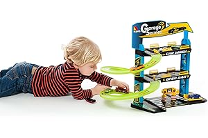 M MOLTO Parking de Juguete con 3 Plantas