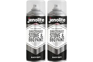 JENOLITE Directorust BBQ & spis svart sprayfärg 2 x 400 ml värmebeständig