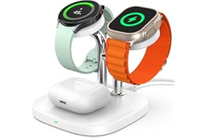 ‎SWANSCOUT SwanScout Stacja ładująca Watch, lewa strona nadaje się tylko do serii Samsung Watch, prawa strona nadaje się tylko do serii Apple Watch (bez adaptera), SwanScout 704D