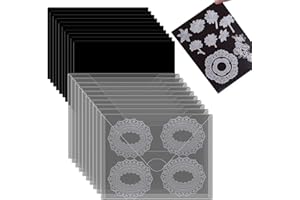 OTCRAFT Lot de 10 feuilles magnétiques en caoutchouc A4 de 22,9 x 29,2 cm - 10 pochettes de rangement refermables en plastique - Grande enveloppe - Matrices de découpe pour la fabrication de cartes