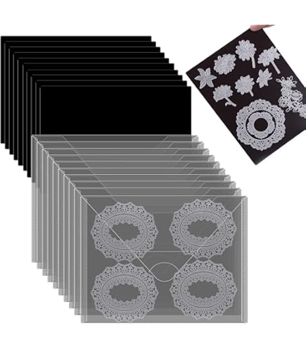 Briartw A4-formaat Grote Stempel & Die Opslag Clear Plastic Zakken Met Magnetische Rubber Vellen Hersluitbaar Voor Snijden Dies Stencil Album Stempel Ambachten Diy Scrapbooking Papier Kaart Craft