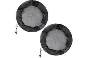QIXINGYL Regentonnen Netz, 2 Stück Verstellbares Regentonne Abdeckung, 60cm Regentonnennetz mit Zugkordel, Regentonnen Mückenschutz, Regentonne Schutznetz Regentonne Schutzabdeckung Schutz vor Laub