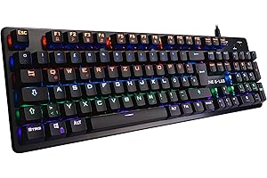 THE G-LAB Keyz Carbon V3 mechaniczna klawiatura gamingowa QWERTZ Blue Switches - wielokolorowa klawiatura LED do gier z podświetleniem, Anti-Ghosting – PC/PS4/PS5/Xbox One/Xbox Series X nowa 2022