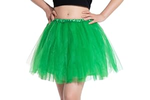 DGSHIRLDJO Jupe Tutu pour Femmes, Jupe Vintage en Tulle élastique à 4 Couches pour Adultes et Adolescentes, Jupe de Ballet, Jupe de Danse pour Le Costume d'halloween