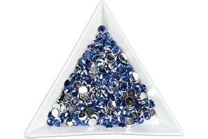 BAD ASS BEAUTY 1000pcs 3mm Flat Back Resin Rhinestones Bling Crystal Diamantes for Nail Art & Craft (3mm, Royal Blue)