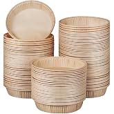Housoutil Baking Tartlet Molds 100 Round Mini Cake Molds 4.33X3.62X0.90 Inch Fat Resistant Oven and Microwave Safe for Cakes
