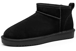 DREAM PAIRS Bottes de Neige pour Femmes Confortable Bottes Hiver Antidérapante et Durable Mini-Botte FuzzyClassic