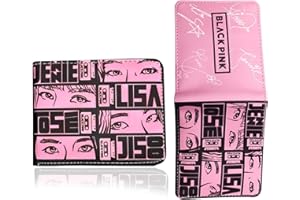Ubephant Portafoglio Blackpink, Portafogli Blackpink, Portafoglio Bambino in Pelle PU, Portafoglio Anime, Bifold Wallet per Ragazze, per Regali für Bambino Fans