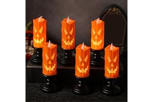 6 st Halloween LED-ljus ljushållare, pumpa och lykor, Halloween-lampor, hemdekorationer natt, inomhuslykta