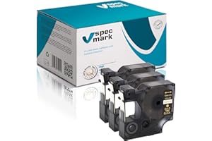 specmark Kompatybilny z DYMO D1 45024 taśma do pisania 12 mm x 7 m zestaw x 2 szt. złoty na czarnym kompatybilny z LM Label-Manager LP Label-Point LW Label-Writer DUO