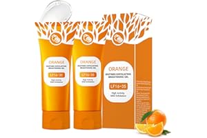 SOLENEVA Orange Enzymes Exfoliating Gel, 2PCS Natürliches Orange Peeling Gel, Gentle Exfoliating zur Gesichtsreinigung & Porenreiniger, Face Scrub Peeling Gesicht & Körperpeeling, Gesicht Tiefenreinigung