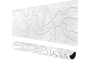 RCEGE Duża podkładka pod mysz na biurko - podkładka pod mysz dla graczy z antypoślizgową podstawą i zszywanymi krawędziami, do klawiatury i myszy