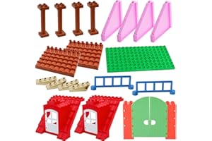 Mirthben Grandes pièces de Blocs compatibles avec Duplo Nombreuses Formes Accessoires pour constructions adaptées aux Enfants de 2 à 5 Ans parfaites