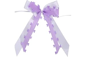 PRAKNU Starline 25 Pourpre avec des Coeurs Boucles n21 i Main Mariage Bijoux de Ruban de Satin meulage