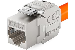 hb-digital CAT 7 Keystone Modulo RJ-45 Jack Connettore 1000 MHz 10Gbit/s Cavo Internet LSA per Patch Panel Ethernet LAN
