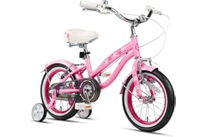 Glerc Freesia 12 14 16 Inch Kids Cruiser Bike for Girls Ages 2-7 Years Old Children r Bicycle with Stabilisers & Kickstand for Gift, Multiple Colors