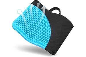 Fzitiy cuscino gel per sedia, Cuscino antidecubito-Cuscino gel Elastico per Il Sostegno del Sedile,Fresco e Traspirante, per alleviare l'affaticamento dell'anca(Azzurro)