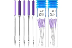 AELMIYW 30pcs 90/14 Prevent Skipped Stiches Ball Point Sewing Machine Needles, Universal Sewing Machine Needles for Knit Fabric,Compatible with Home Sewing Machine