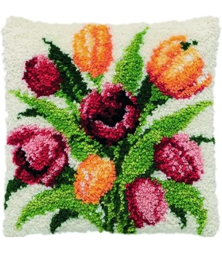 DIY Knüpfkissen-Set Mit Rosen-Muster – Kreativ Entspannen Und Dekorieren