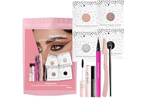 Dynaeuty Kit de Maquillage Professionnel pour les Yeux,avec Une Ombre à Paupières en Poudre, un Mascara, un Outil pour Les Sourcils, un Pinceau Cosmétique #02